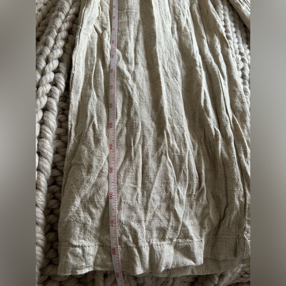 NWOT- Thread & Supply- Linen Blend Paper Bag Wide Leg Pants (Wheat)- Size XXS - Picture 6 of 8